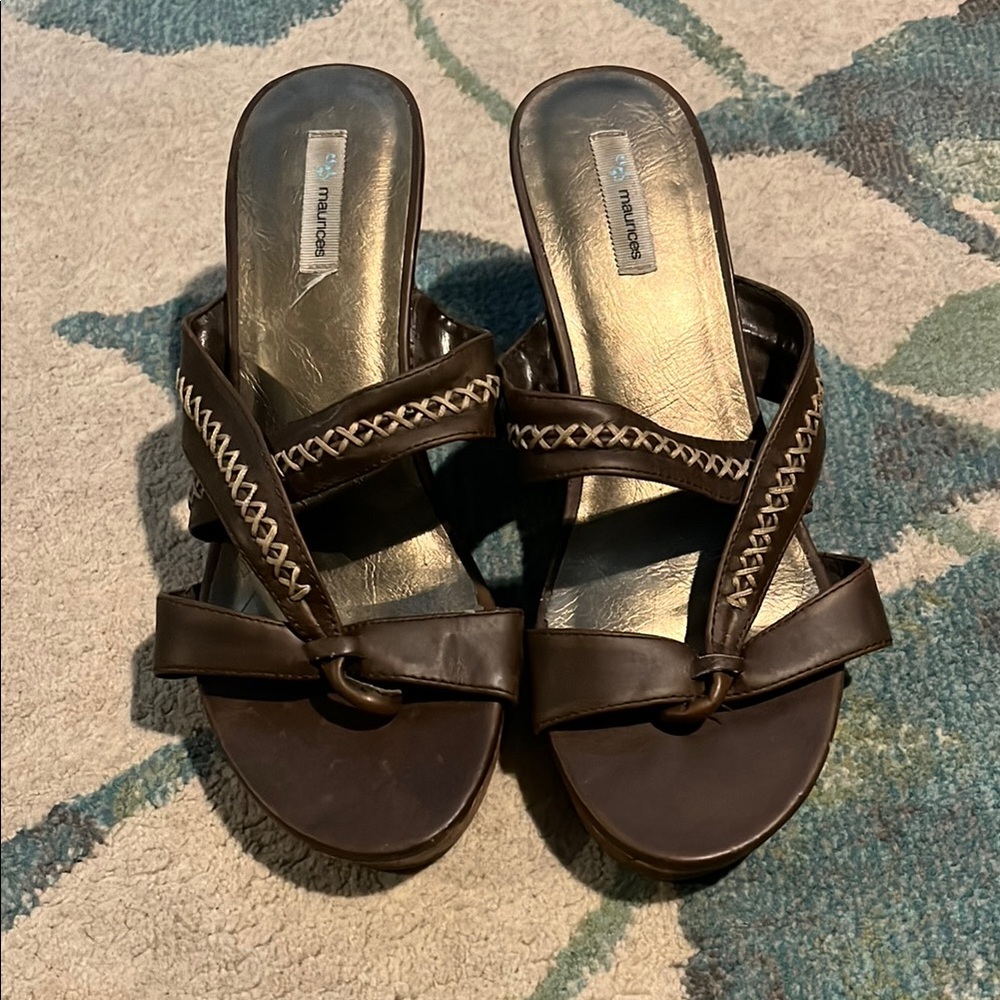 Maurice’s Brown Leather Sandals